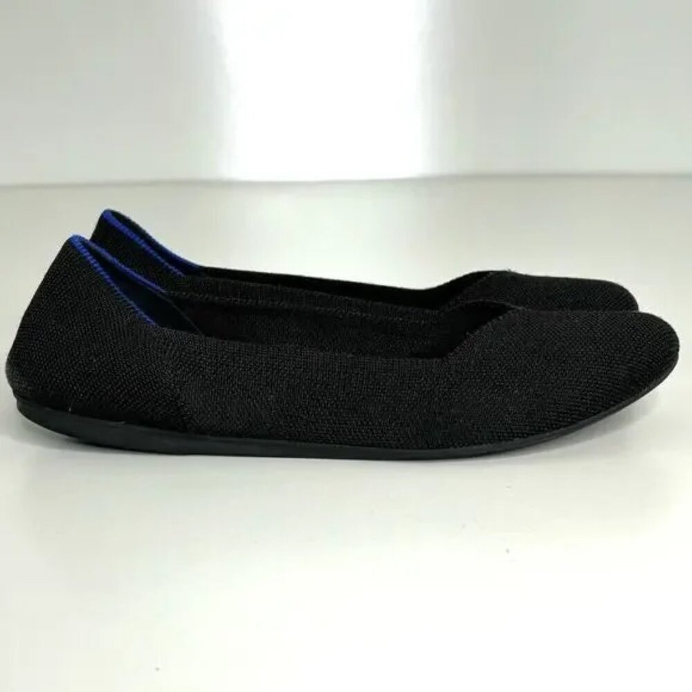 Rothy’s The Flat Classic Black Round Toe Ballet Flat Slip On 9